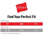 Hanes Boys Double Tough Cushioned Crew Socks 12-Pack