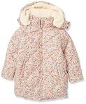 Girls' Quilted Puffer Coat - Cream Floral