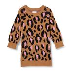 Girls' Camel Leopard Sweater Dress by Amazon Essentials
