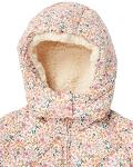 Girls' Quilted Puffer Coat - Cream Floral