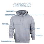 Gildan Fleece Hoodie Sweatshirt Small, Black