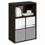 5-Cube Dark Oak Storage Organizer Bookshelf