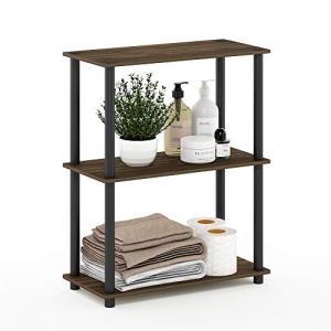 Furinno 3-Tier Corner Storage Shelf, Columbia Walnut