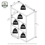 5-Cube Dark Oak Storage Organizer Bookshelf