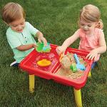Toddler Sensory Table with Lid - Red