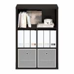 5-Cube Dark Oak Storage Organizer Bookshelf