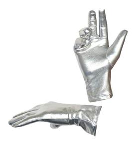 Shiny Metallic Spandex Gloves for Halloween Cosplay