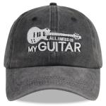 Unisex Denim Guitar Baseball Hat for Musicians