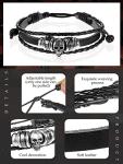 3-Pack Halloween Punk Skull Bracelets for Everyone