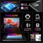 POWMUS 14" Android Tablet with 256GB Storage