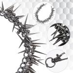 Punk Gothic Spike Layered Pants Chain Accessory