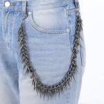 Punk Gothic Spike Layered Pants Chain Accessory