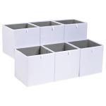 Collapsible Storage Bins, Pack of 6, White