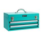 Amazon Basics Steel Tool Box with Drawers, Turquoise