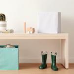 Collapsible Storage Bins, Pack of 6, White