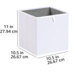Collapsible Storage Bins, Pack of 6, White