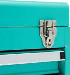 Amazon Basics Steel Tool Box with Drawers, Turquoise