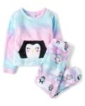 Girls' Penguin Long Sleeve Pajama Set, Large