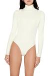 Forever 21 Cutout Bodysuit for Women, White