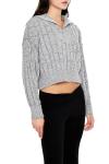 Forever 21 Black Ribbed Half-Zip Sweater, Medium
