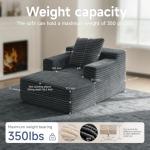 Dark Grey 45'' Chaise Lounge Sofa Bed