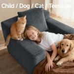 Dark Grey 45'' Chaise Lounge Sofa Bed