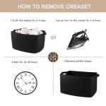 Extra Large Woven Blanket Storage Basket – Black