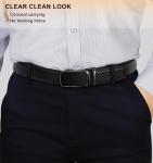 BULLIANT Men's Adjustable Leather Ratchet Belt 2 Pack