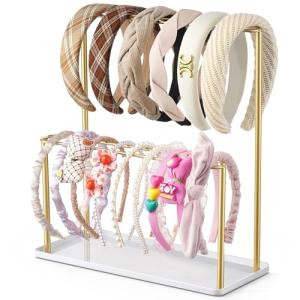 Josmimic Metal 2-Tier Headband Organizer Stand