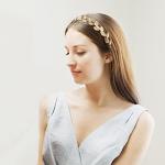 LYroo No-Slip Pearl Beaded Headbands 10 Pack