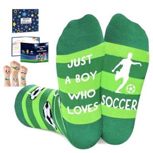 Juesly Soccer Socks for Boys Ages 9-12