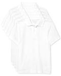 Boys' Short Sleeve Polo Shirts 5-Pack, White