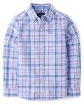 Boys' Long Sleeve Plaid Button Down Shirt