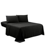 Luxury Black Queen Sheets Set - 4 Pieces