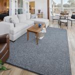 Modern 3x5 Memory Foam Area Rugs - Dark Blue