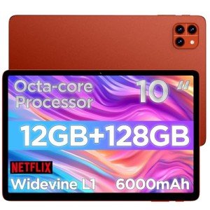 10.1" Android Tablet with 12GB RAM & WiFi 6
