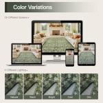 Lofus Green 8x10 Washable Area Rug