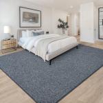 Modern 3x5 Memory Foam Area Rugs - Dark Blue