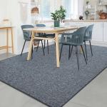 Modern 3x5 Memory Foam Area Rugs - Dark Blue