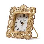 NIKKY HOME Vintage Pewter Desk Clock - Yellow