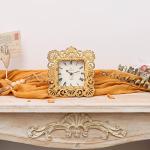 NIKKY HOME Vintage Pewter Desk Clock - Yellow