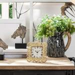 NIKKY HOME Vintage Pewter Desk Clock - Yellow