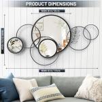 Uaeoo Large Round Decorative Wall Mirror 45"x25.5