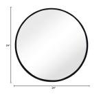 Sunniry 24-Inch Black Round Wall Mirror