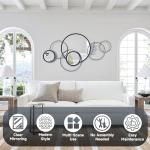 Uaeoo Large Round Decorative Wall Mirror 45"x25.5