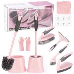 14-Piece Bathroom Cleaning Tools Set, Pink