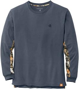 Whitetails Men's Camo Long Sleeve T-Shirt, Blue