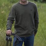 Whitetails Men's Camo Long Sleeve T-Shirt, Blue