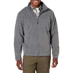 Men's Full-Zip Fleece Jacket, Charcoal Heather, X-Large