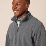 Men's Full-Zip Fleece Jacket, Charcoal Heather, X-Large